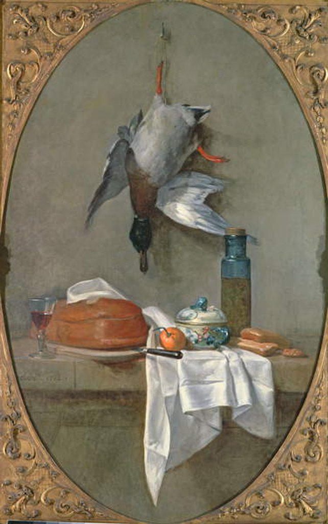 Detail of Still Life With Duck, 1764 by Jean-Baptiste Simeon Chardin