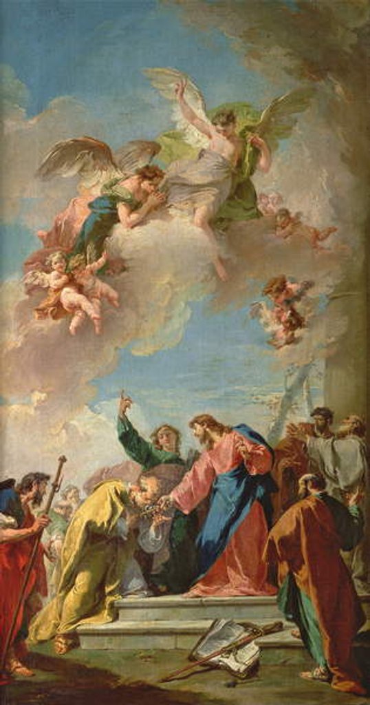 Detail of The Delivery of the Keys to St. Peter by Giovanni Battista Pittoni