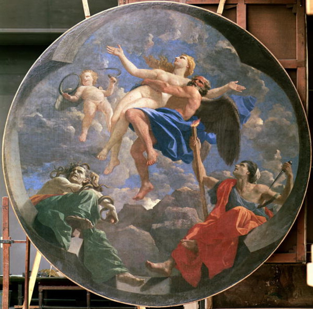 Detail of Truth Stolen Away by Time Beyond the Reach of Envy and Discord, 1641 by Nicolas Poussin