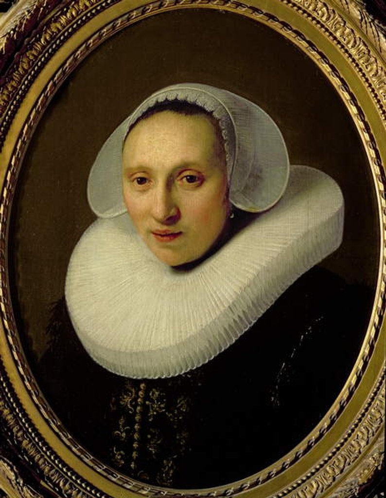 Detail of Portrait of Cornelia Pronck, Wife of Albert Cuyper, at the age of 33, 1633 by Rembrandt Harmensz. van Rijn