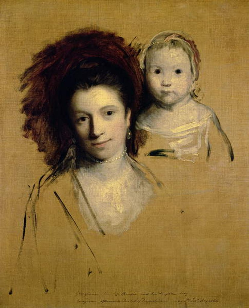 Detail of Georgiana, Countess Spencer and her Daughter Lady Georgiana, Afterwards Duchess of Devonshire, 1759 by Joshua Reynolds
