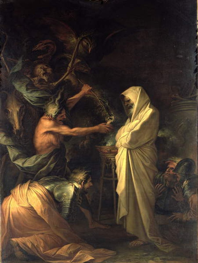 Detail of The Spirit of Samuel appearing to Saul at the house of the Witch of Endor, 1668 by Salvator Rosa