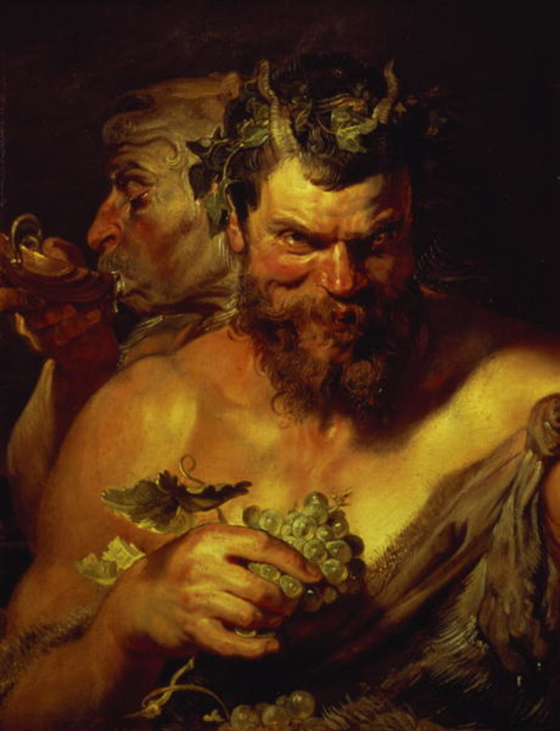 Detail of Two Satyrs by Peter Paul Rubens