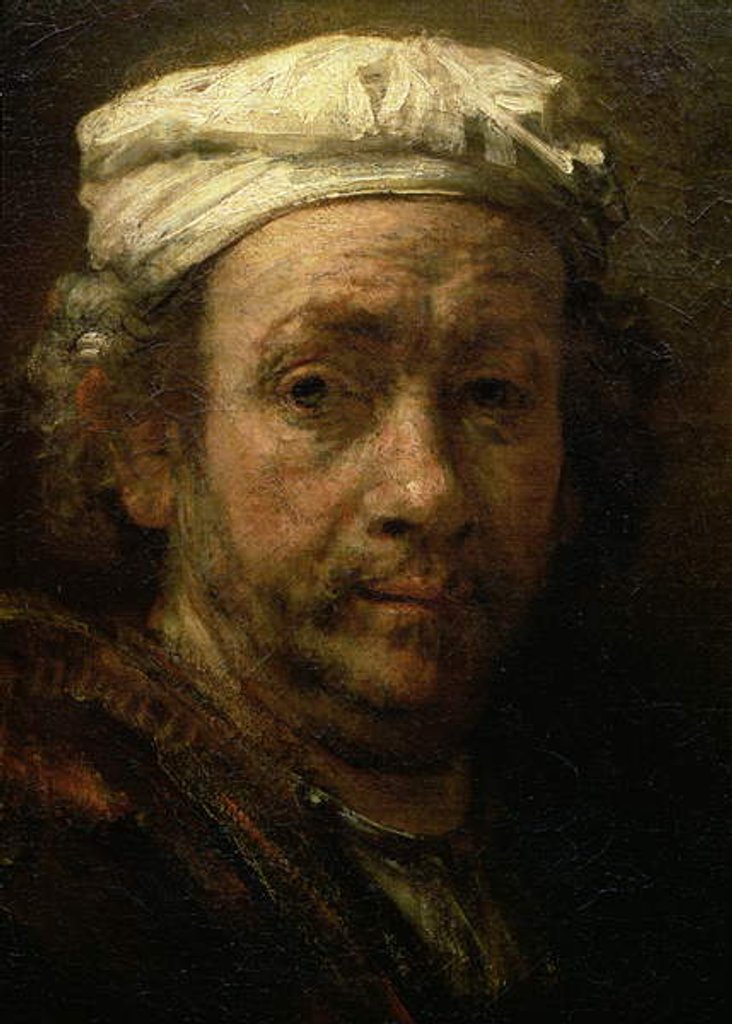 Detail of Portrait of the Artist at His Easel by Rembrandt Harmensz. van Rijn