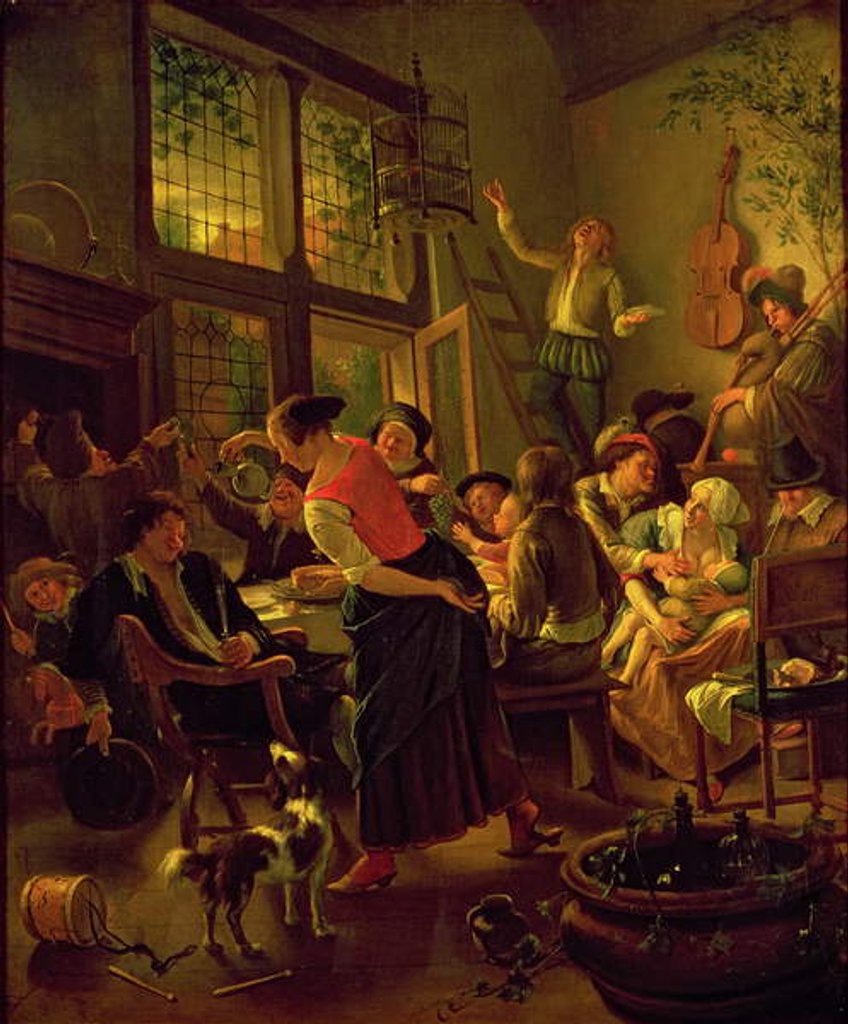 Detail of Family Meal by Jan Havicksz. Steen