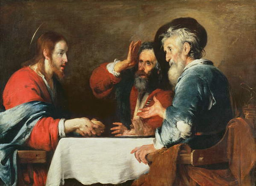 Detail of Supper at Emmaus by Bernardo Strozzi