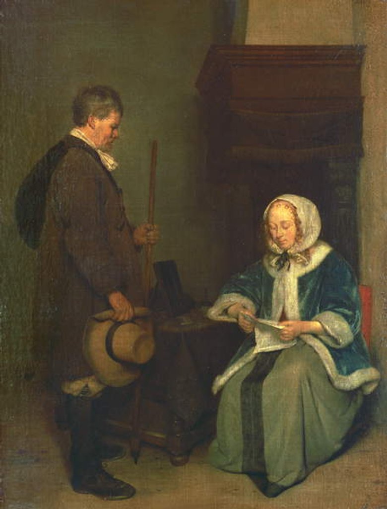 Detail of The Message, c.1658-1660 by Gerard ter Borch or Terborch