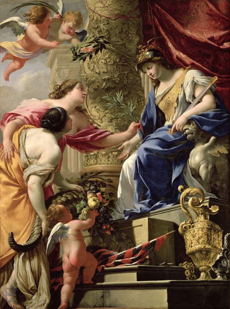 Detail of Prudence Leading Peace and Abundance, c.1645 by Simon Vouet