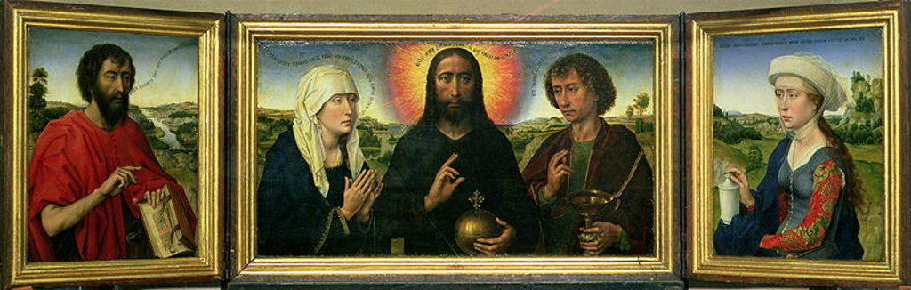 Detail of The Braque Family Triptych by Rogier van der Weyden