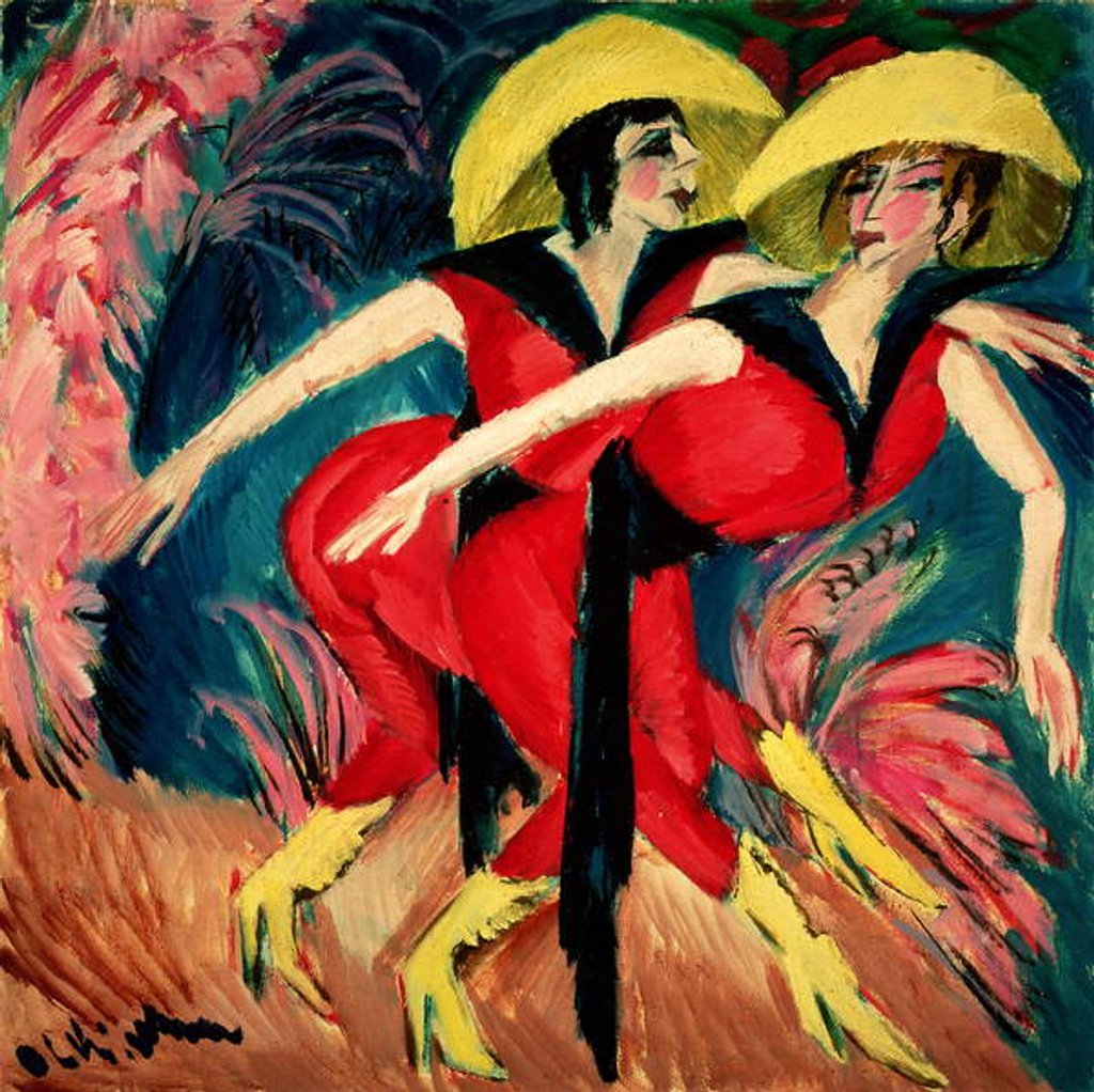 Detail of Dancers in Red, 1914 by Ernst Ludwig Kirchner
