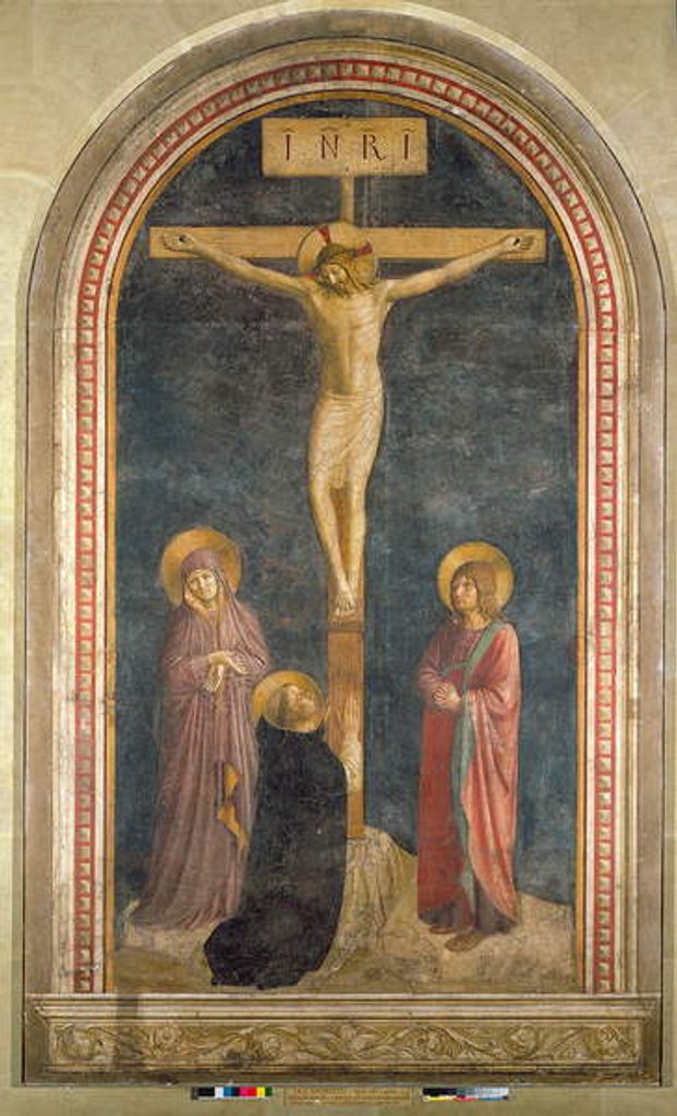 Detail of Crucifixion with the Virgin, SS. John the Evangelist and Dominic from the Convent of San Marco, Fiesole, 1442 by Fra Angelico
