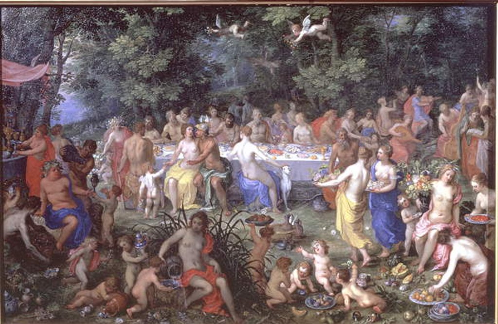 Detail of The Feast of the Gods by Hendrik van the Elder Balen
