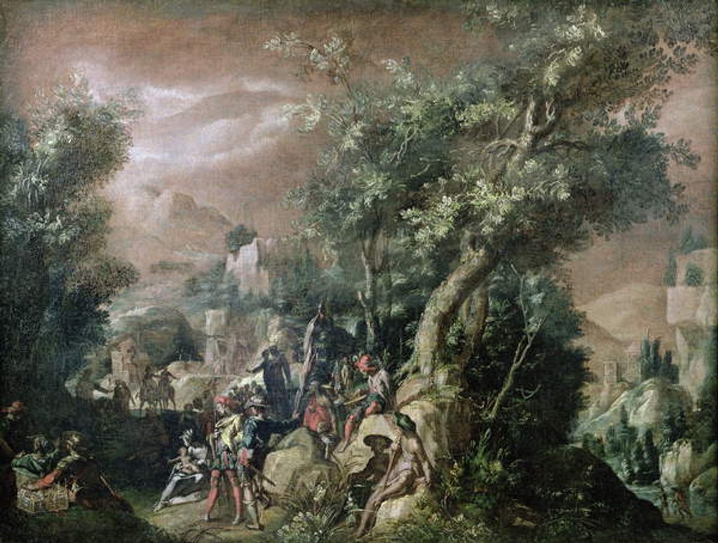 Detail of St. John the Baptist Preaching by Abraham Bloemaert