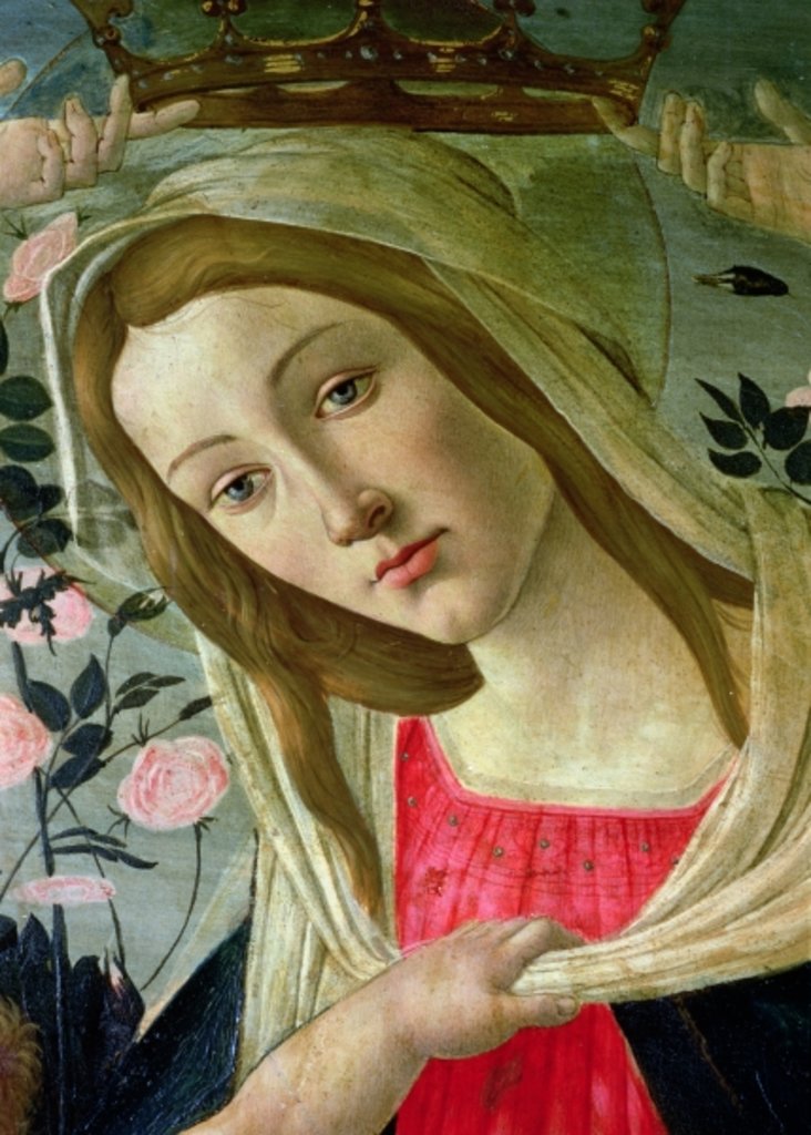 Detail of Madonna and Child Crowned by Angels by Sandro Botticelli