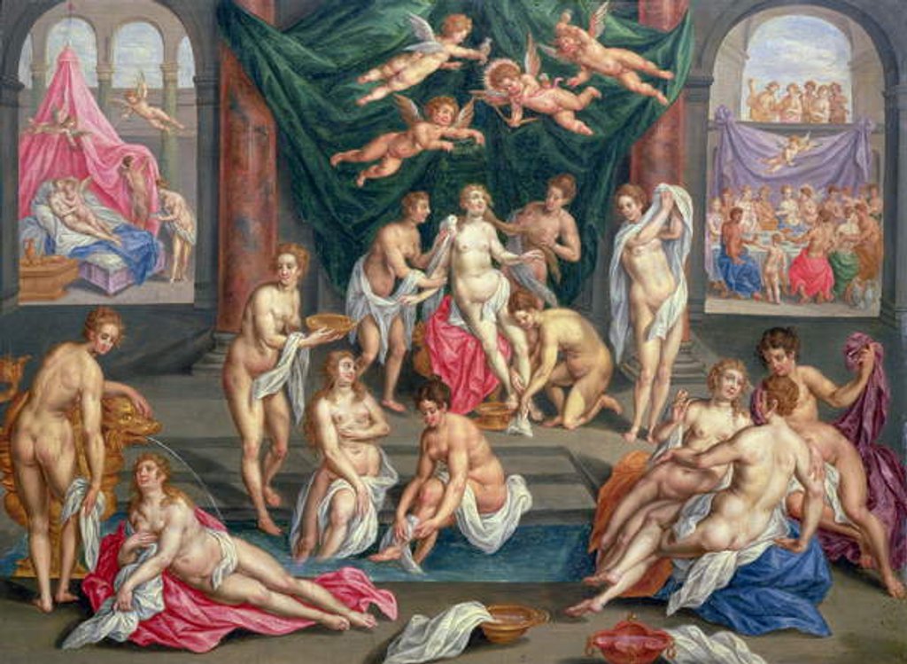 Detail of The Story of Cupid and Psyche by Hendrik de Clerck