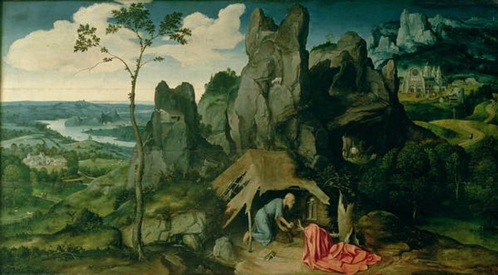 Detail of St. Jerome in the Desert by Joachim Patenier or Patinir