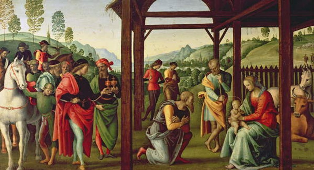 Detail of The Adoration of the Magi by Pietro Perugino