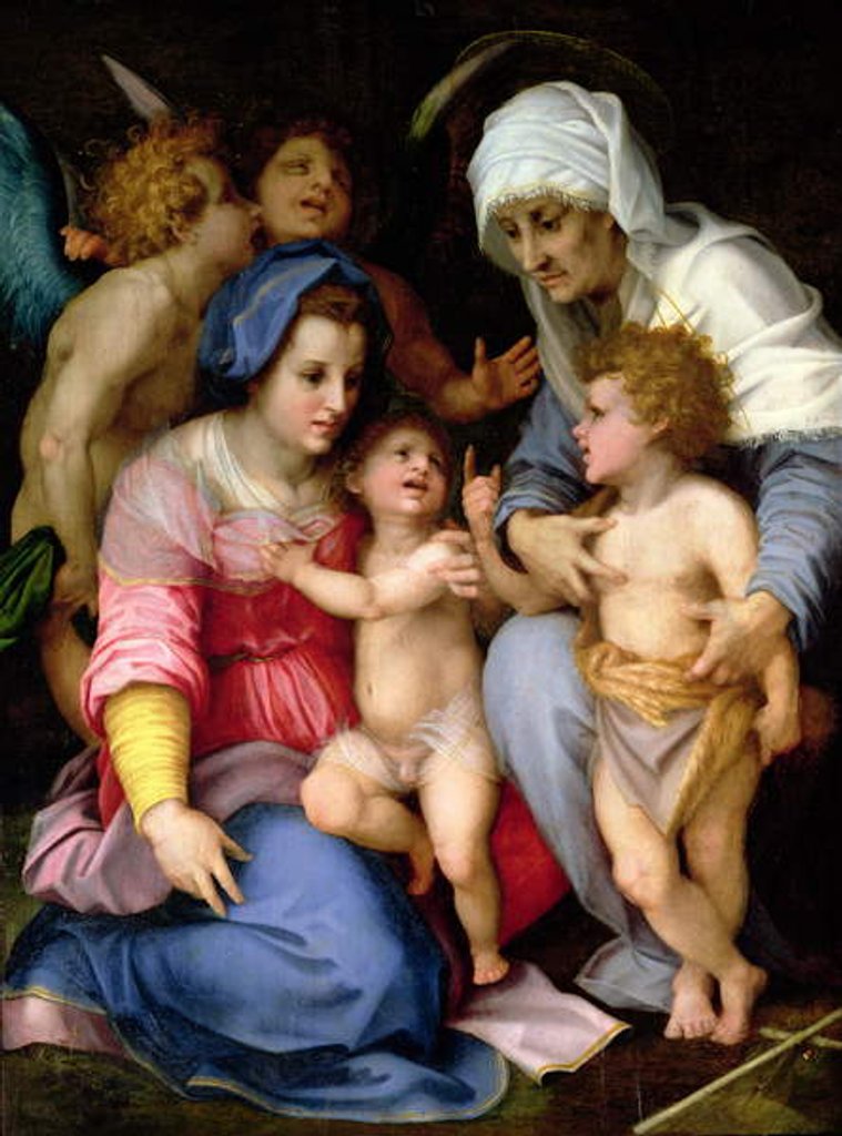 Detail of Holy Family with Angels, c.1515-16 by Andrea del Sarto