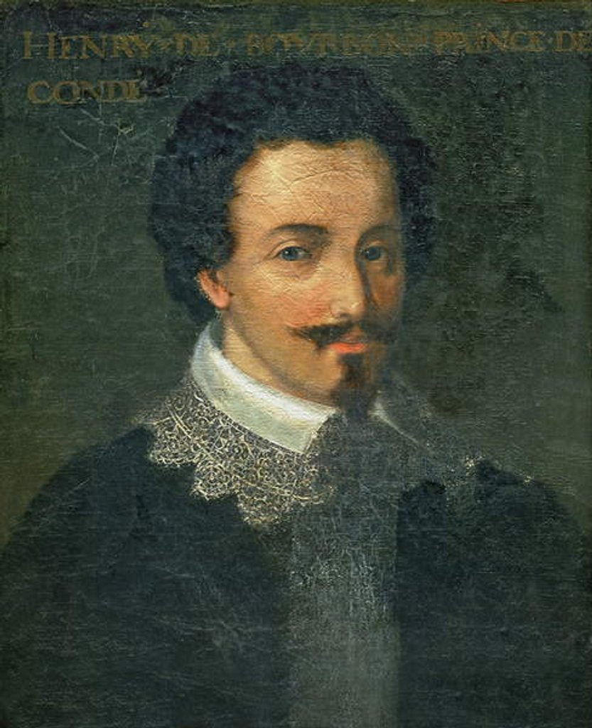 Detail of Portrait of Henri I de Bourbon Conde by Jean Monier or Mosnier