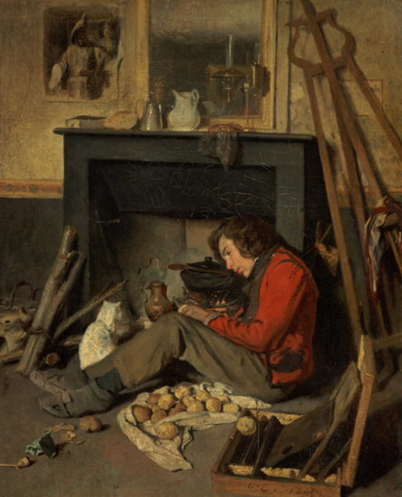 Detail of Interior of a Studio, 1845 by Octave Tassaert
