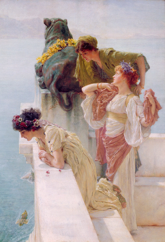 Detail of A Coign of Vantage, 1895 by Lawrence Alma-Tadema