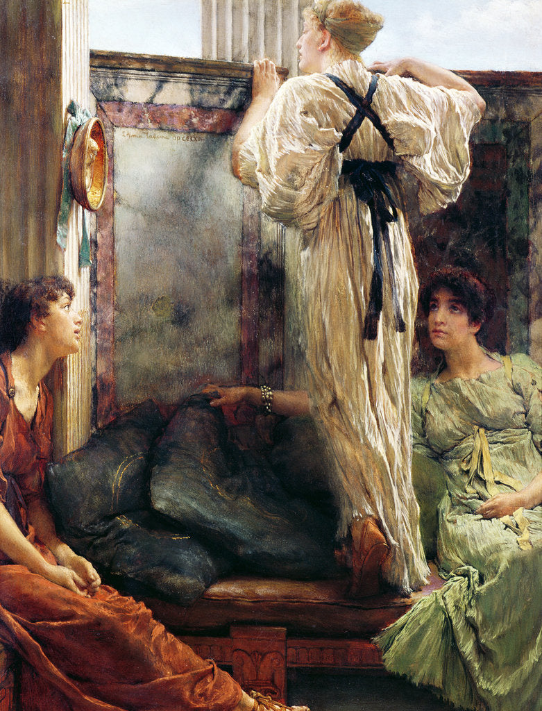 Detail of Who Is It?, 1884 by Lawrence Alma-Tadema