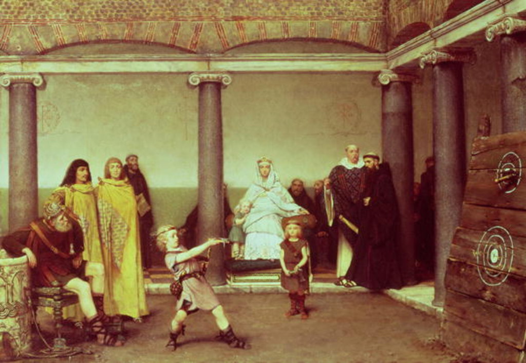 Detail of The Education of the Children of Clothilde and Clovis, 1868 by Lawrence Alma-Tadema