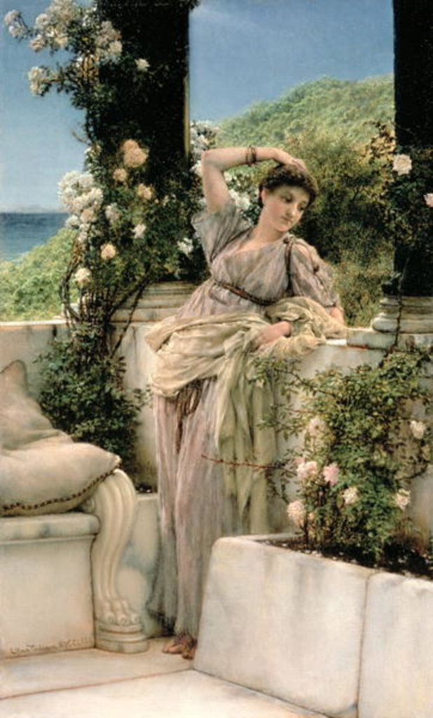 Detail of Thou Rose of All the Roses, 1885 by Lawrence Alma-Tadema