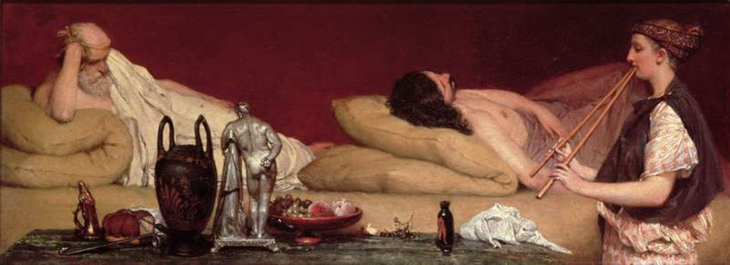 Detail of The Siesta, 1868 by Lawrence Alma-Tadema