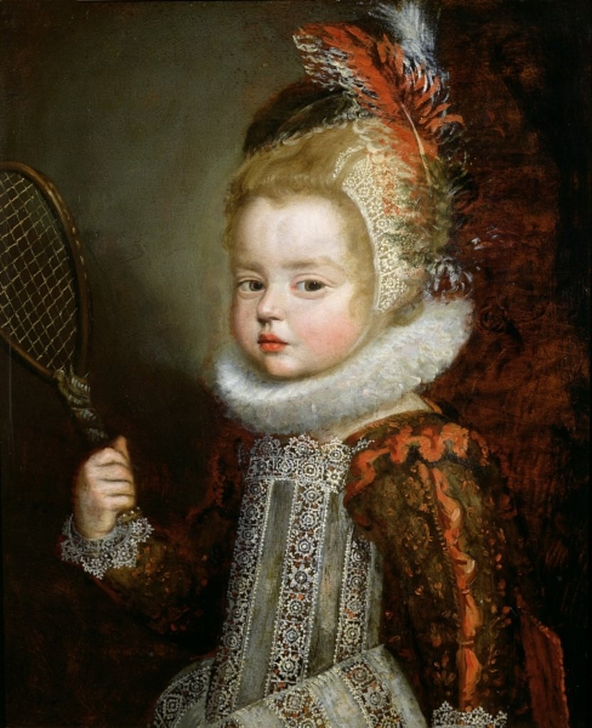 Detail of A Portrait of a Child Holding a Racket by Cornelis de Vos