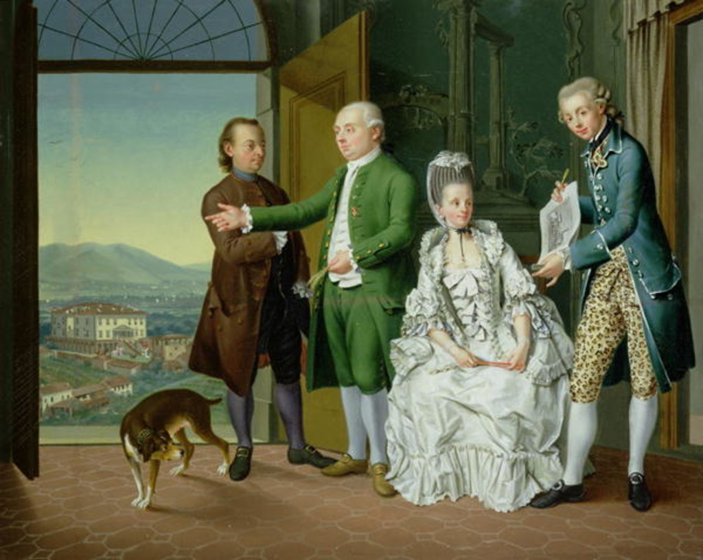 Detail of An Interior with Elegant Company by Venceslao Verlin
