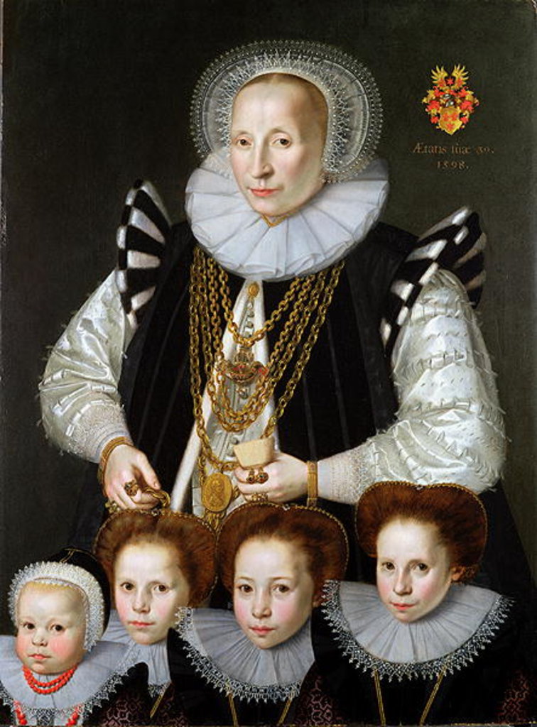 Detail of A Pair of Family Portraits, 1598 by Gortzius Geldorp