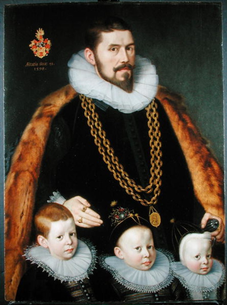 Detail of A Pair of Family Portraits, 1598 by Gortzius Geldorp