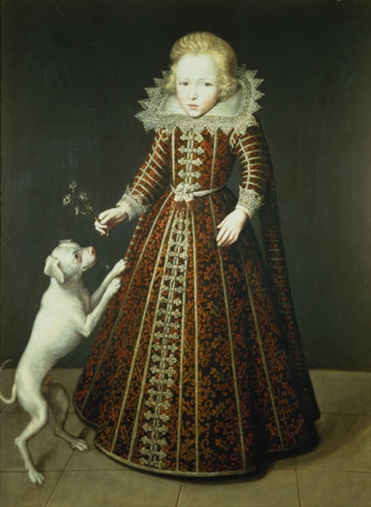 Detail of Child with a Dog by Wybrand Simonsz. de Geest