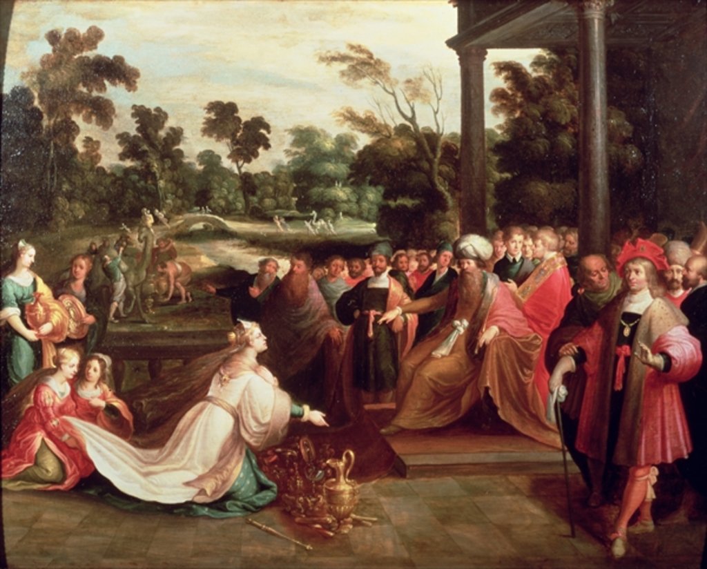 Detail of King Solomon and the Queen of Sheba by Frans the Elder Francken