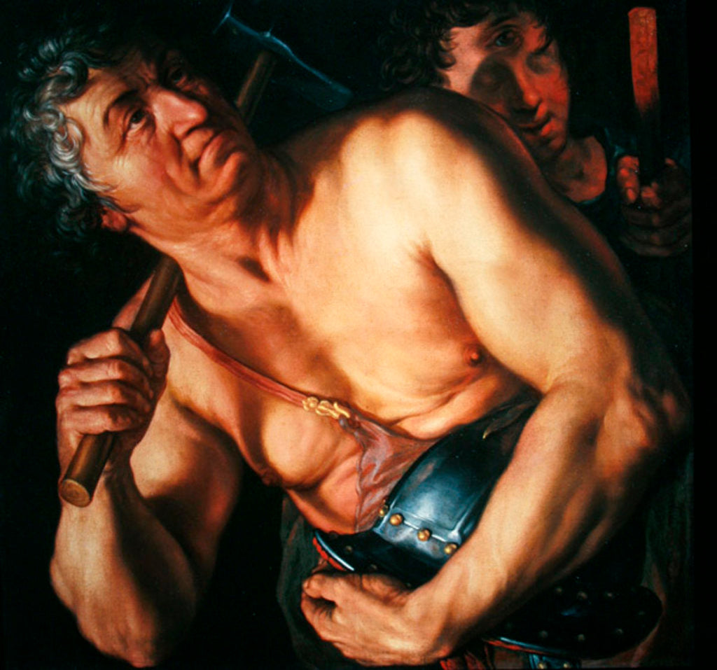 Detail of Vulcan, 1615 by Hendrik Goltzius