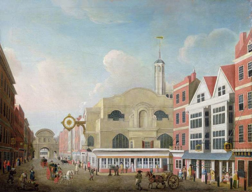 Detail of View of St. Dunstan's in Fleet Street by Samuel Scott