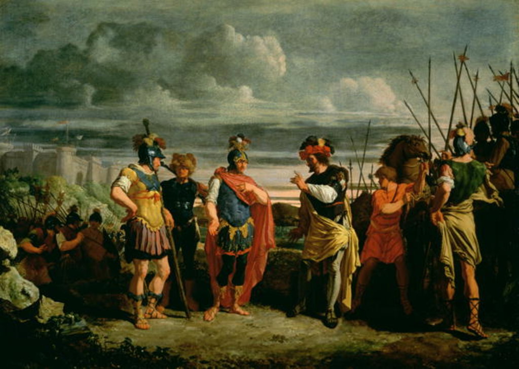 Detail of Meeting between Claudius Civilis and the commander of the Roman Army by Frans de Jong or Jongh