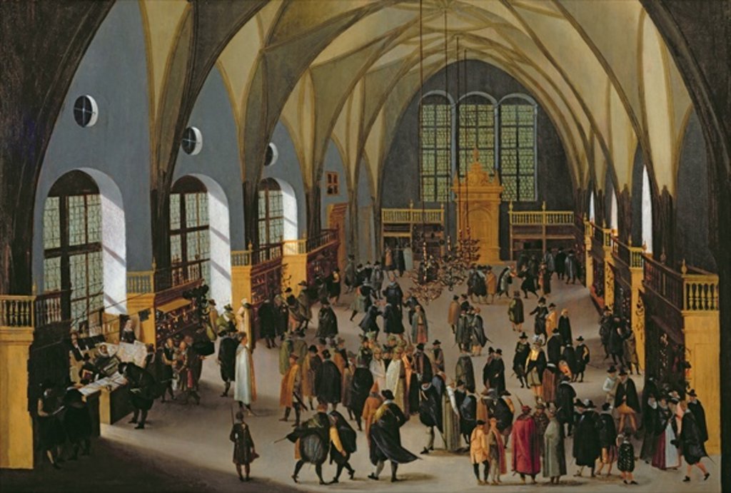 Detail of The Prague Stock Exchange by Aegidius Sadeler or Saedeler