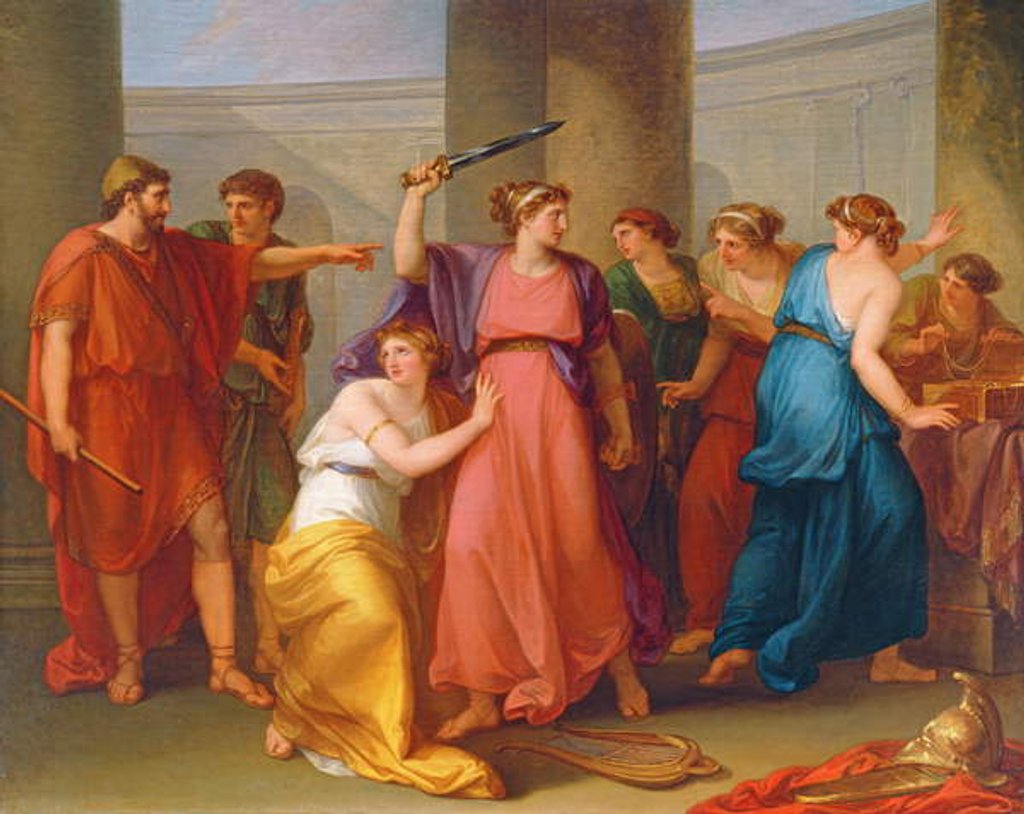Detail of Achilles Discovered by Angelica Kauffman