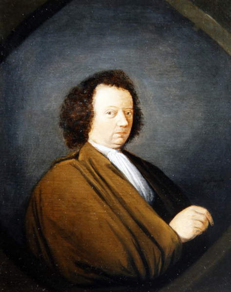 Detail of A Portrait of a Man, Half Length, Seated, 1680 by Cornelis Dusart