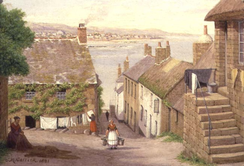 Detail of View of Penzance from Newlyn, 1881 by John Mulcaster Carrick
