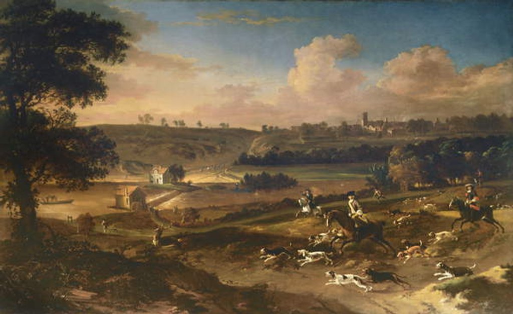 Detail of Stag Hunting in Sprotborough by Jan Wyck