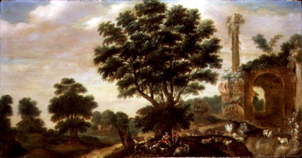 Detail of Mercury and Argus by Samuel van den Hecken