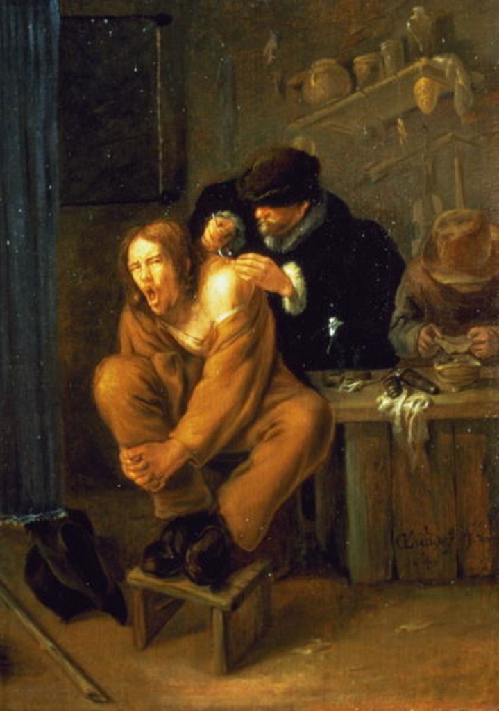 Detail of The Surgeon, 1649 by Gerrit Lundens