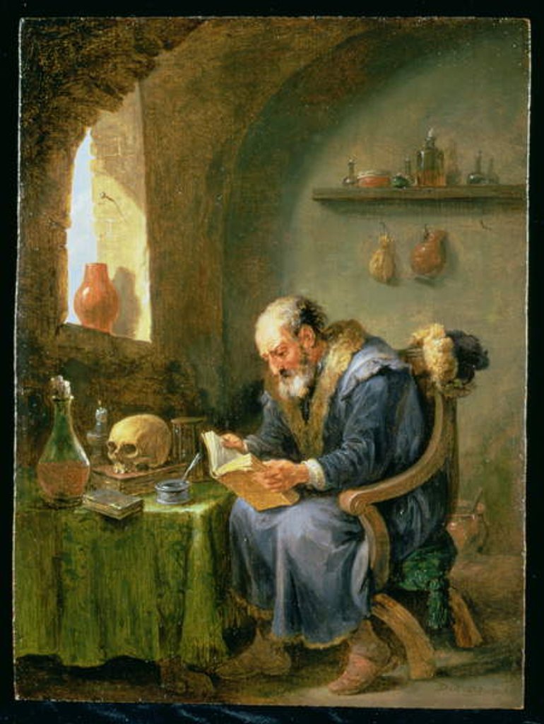 Detail of The Alchemist by David the Younger Teniers