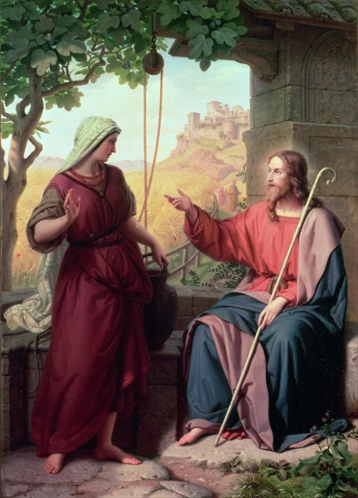 Detail of Christ and the Woman of Samaria at the Well, 1854 by Moritz Daniel Oppenheim