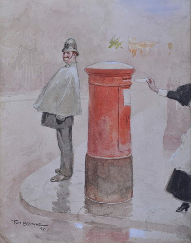 Detail of Billet-doux, 1897 by Tom Browne