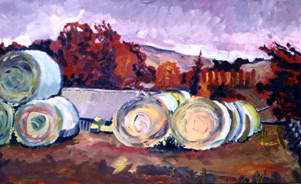 Detail of Haybales, Scotland, 1996 by Robert Hobhouse