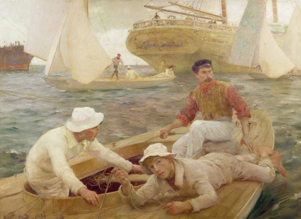 Detail of The Run Home, 1902 by Henry Scott Tuke